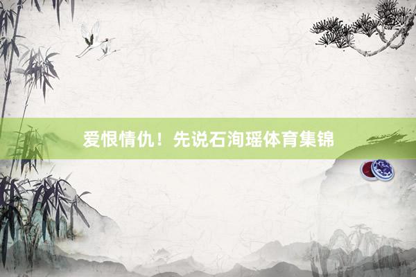 爱恨情仇！先说石洵瑶体育集锦