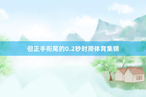 但正手衔尾的0.2秒时滞体育集锦