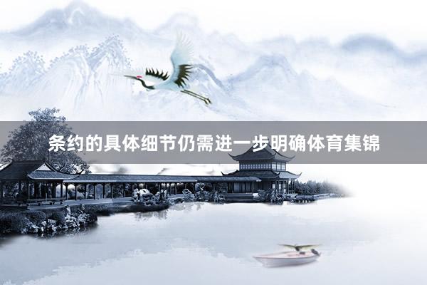 条约的具体细节仍需进一步明确体育集锦
