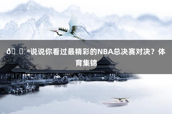 💪说说你看过最精彩的NBA总决赛对决？体育集锦