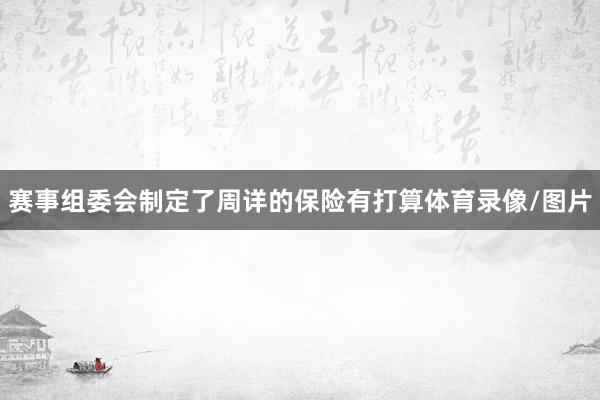赛事组委会制定了周详的保险有打算体育录像/图片