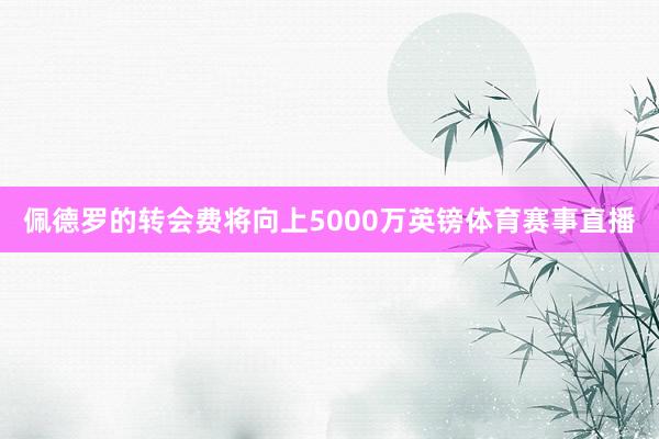 佩德罗的转会费将向上5000万英镑体育赛事直播