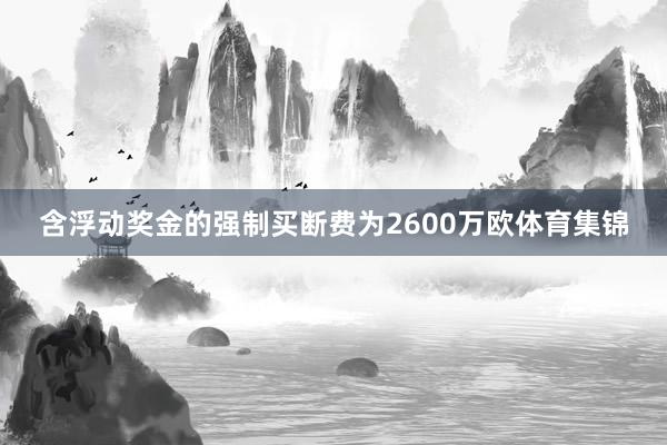 含浮动奖金的强制买断费为2600万欧体育集锦