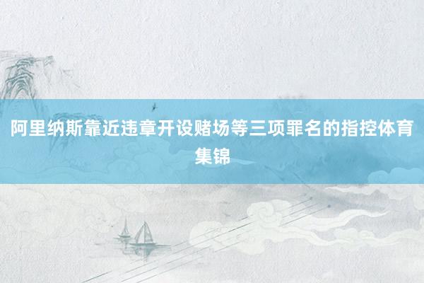 阿里纳斯靠近违章开设赌场等三项罪名的指控体育集锦