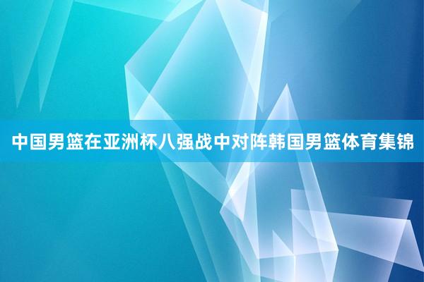 中国男篮在亚洲杯八强战中对阵韩国男篮体育集锦