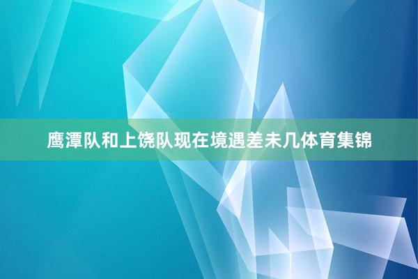 鹰潭队和上饶队现在境遇差未几体育集锦