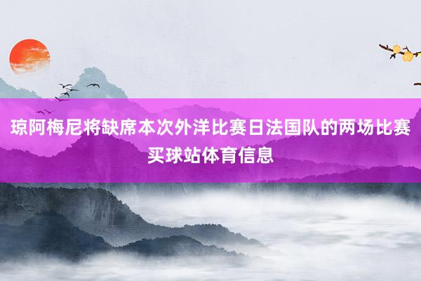 琼阿梅尼将缺席本次外洋比赛日法国队的两场比赛买球站体育信息