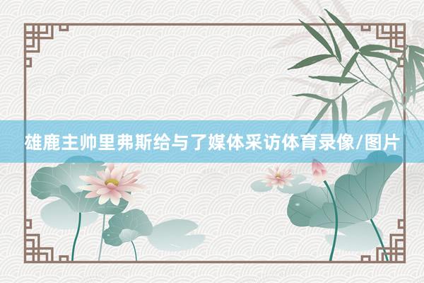 雄鹿主帅里弗斯给与了媒体采访体育录像/图片