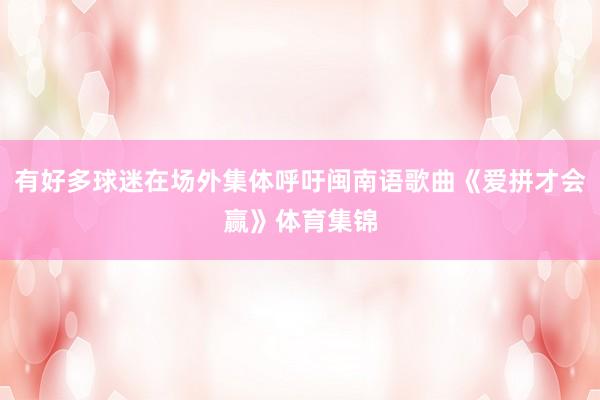 有好多球迷在场外集体呼吁闽南语歌曲《爱拼才会赢》体育集锦