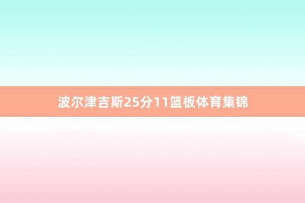 波尔津吉斯25分11篮板体育集锦