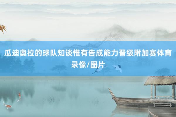 瓜迪奥拉的球队知谈惟有告成能力晋级附加赛体育录像/图片