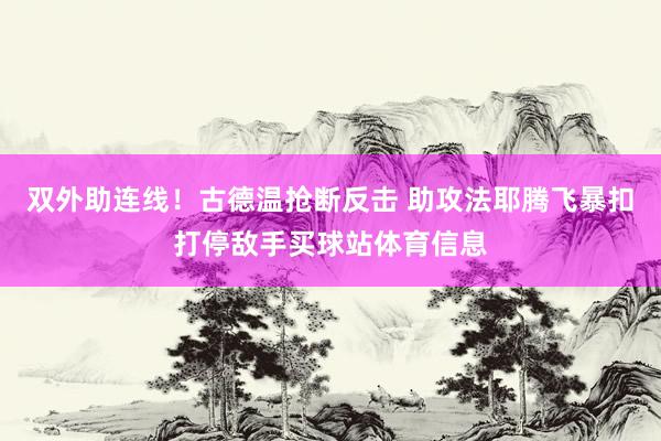双外助连线！古德温抢断反击 助攻法耶腾飞暴扣打停敌手买球站体育信息
