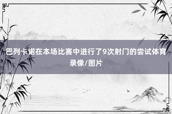 巴列卡诺在本场比赛中进行了9次射门的尝试体育录像/图片