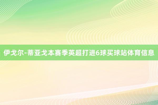 伊戈尔-蒂亚戈本赛季英超打进6球买球站体育信息