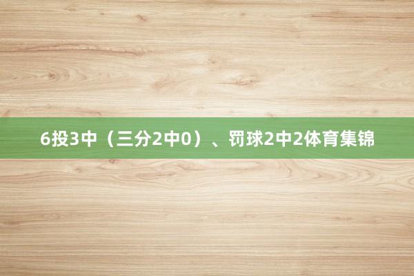 6投3中（三分2中0）、罚球2中2体育集锦